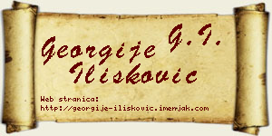 Georgije Ilišković vizit kartica